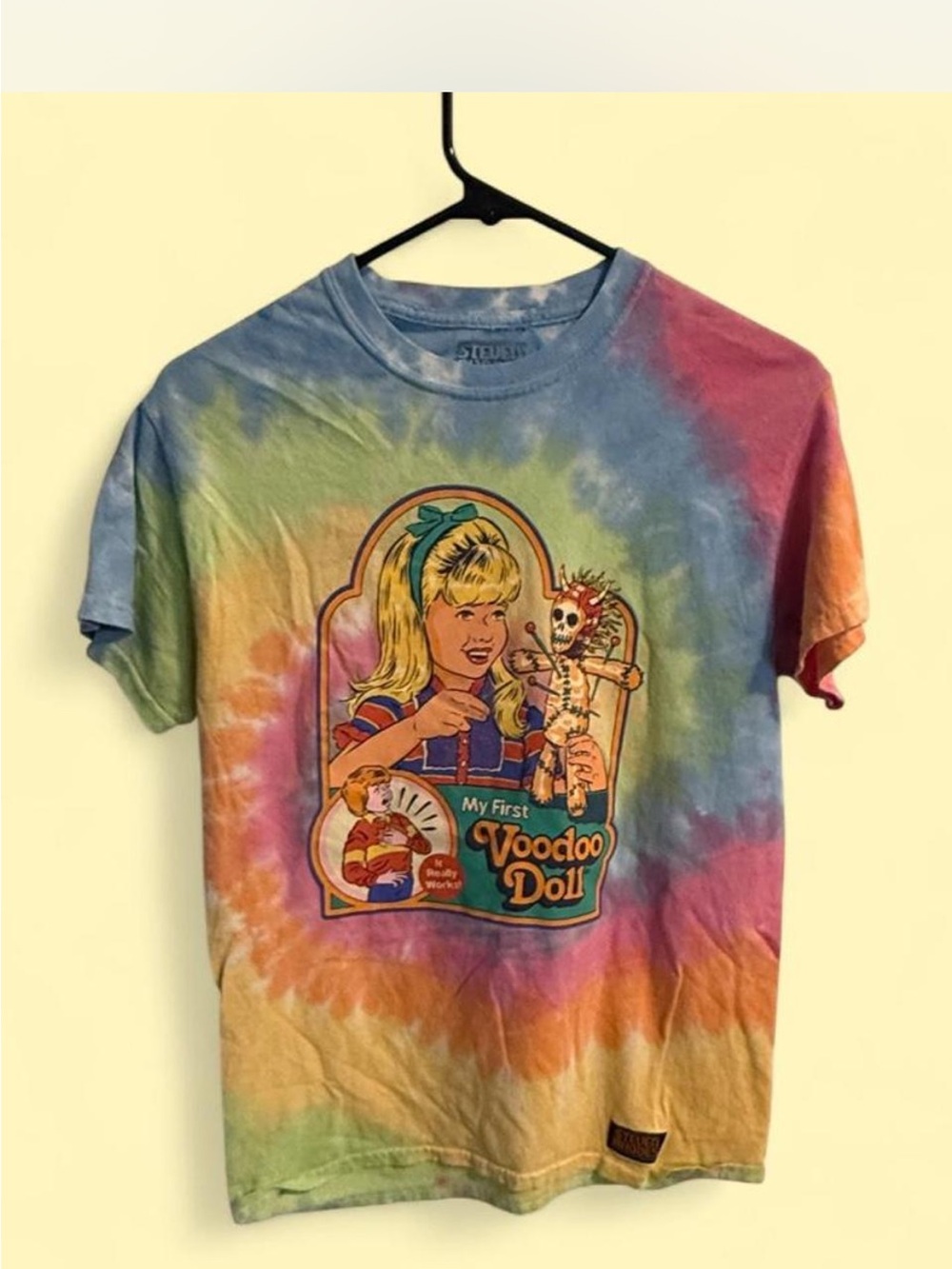 Tie-Dye 'My First Voodoo Doll' Graphic Tee - Multicolor